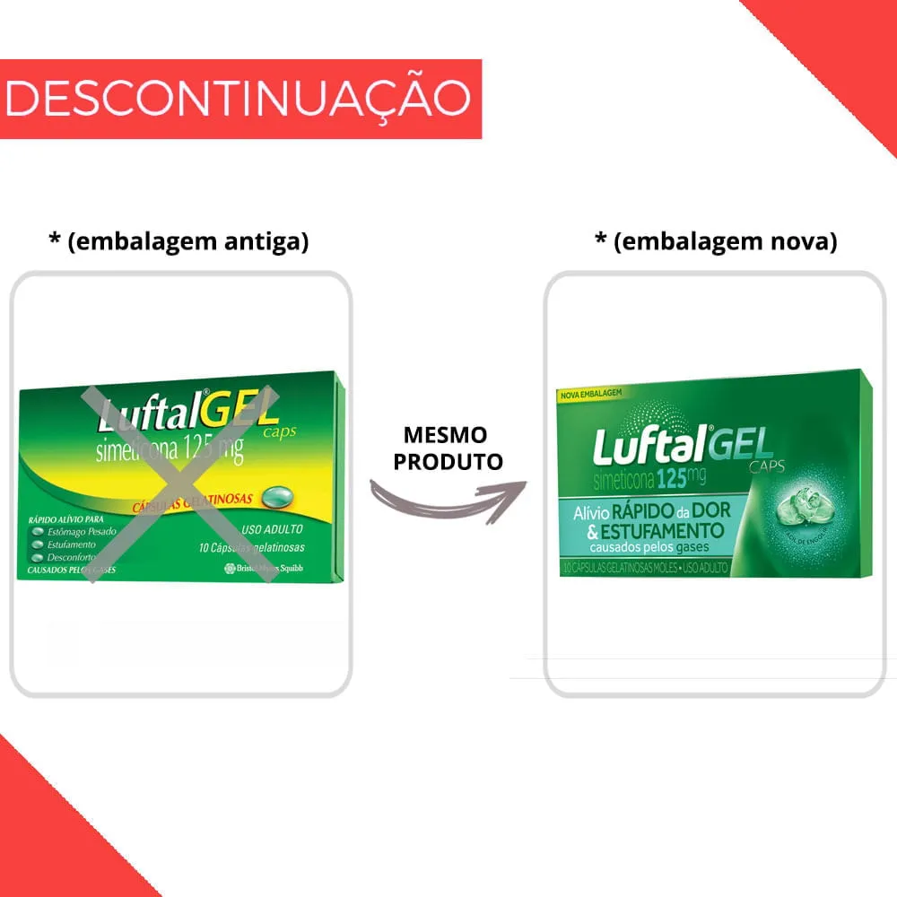 Luftal Gel Caps 125mg 10 Cápsulas