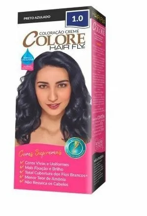 COLORACAO COLORE HAIR FLY 1.0 PRETO AZULADO
