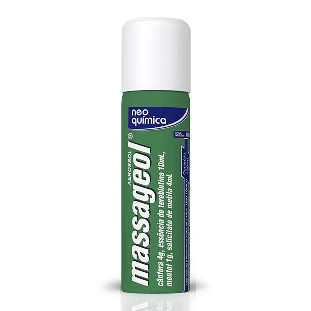 Massageol 0,333ml + 0,333g + 0,0083g Aerossol 120ml