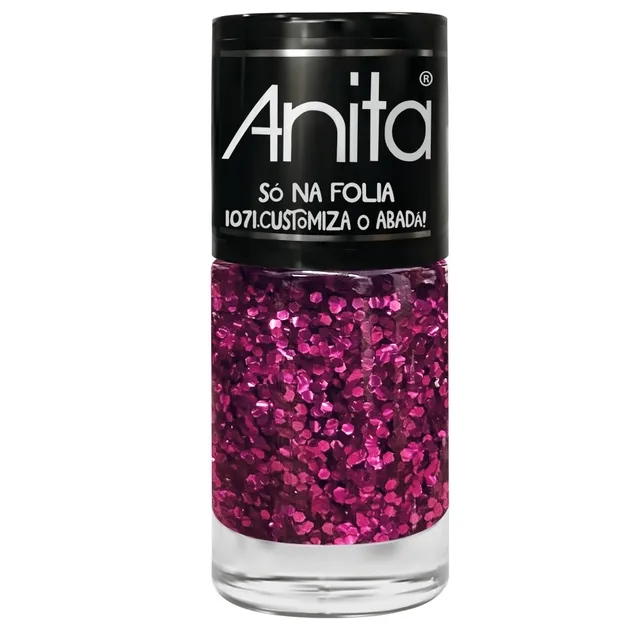 Esmalte Anita Só Na Folia Customiza o Abadá Glitter10ml VAL 12/2025