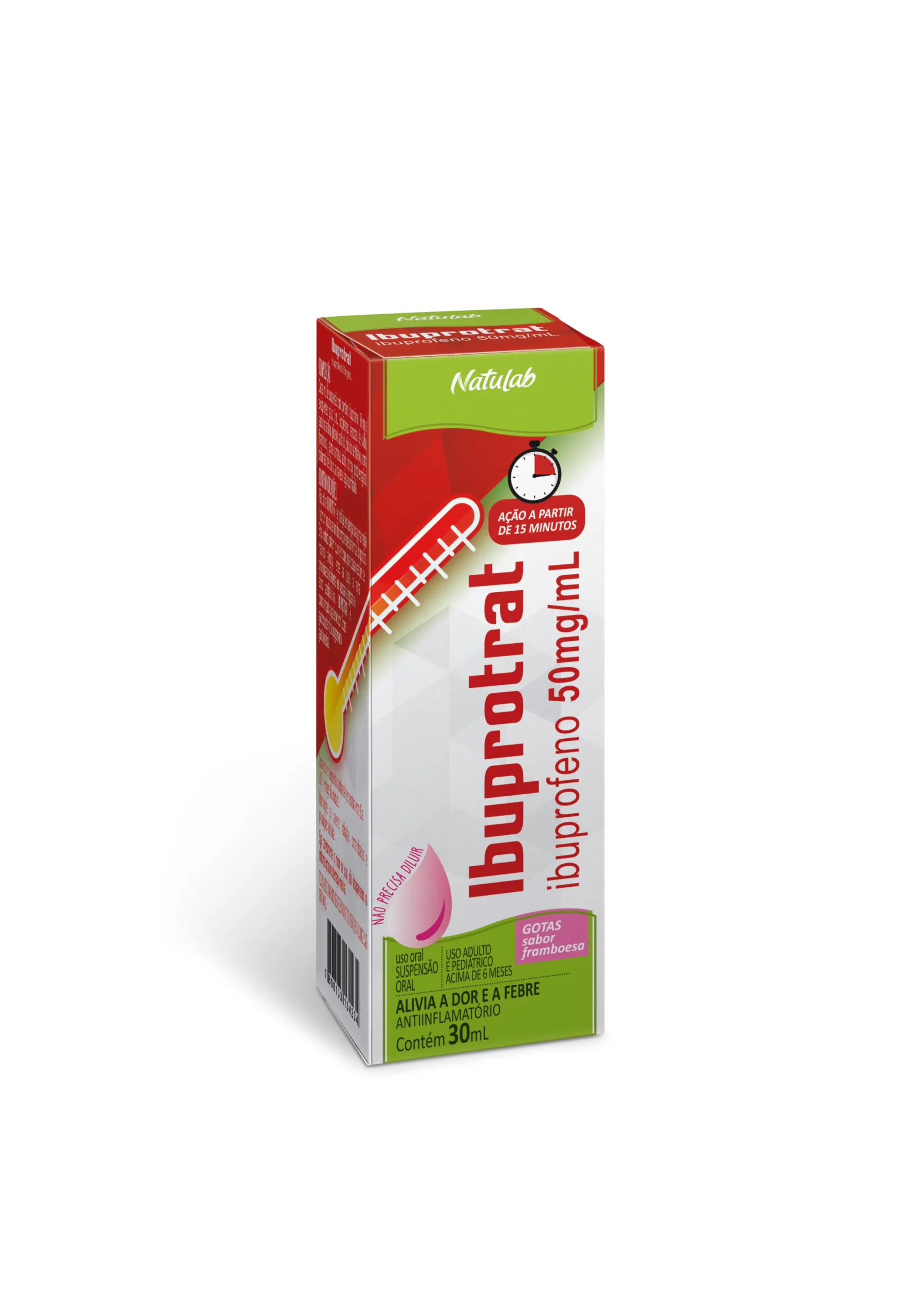 Ibuprotrat Gotas Sabor Framboesa 50mg/ml 30ml