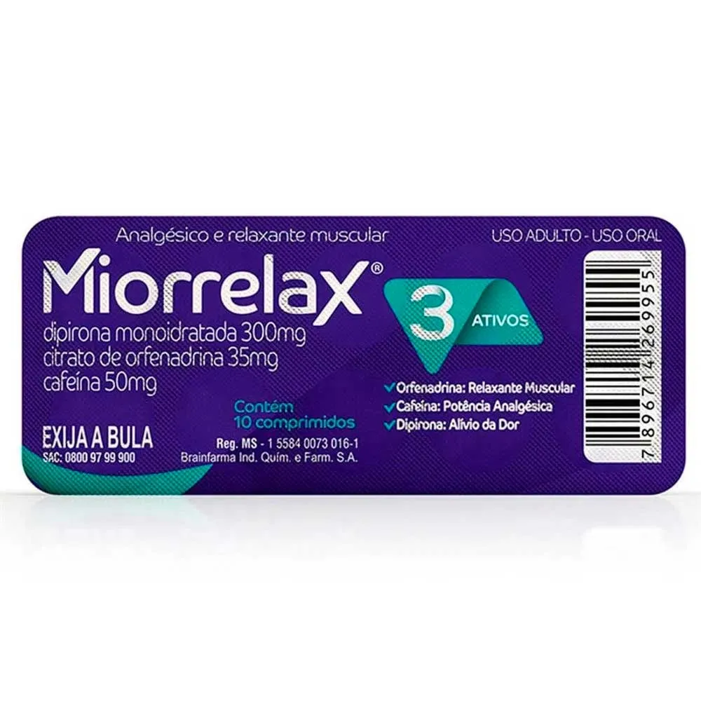 Miorrelax 300mg/50mg/35mg 10 Comprimidos