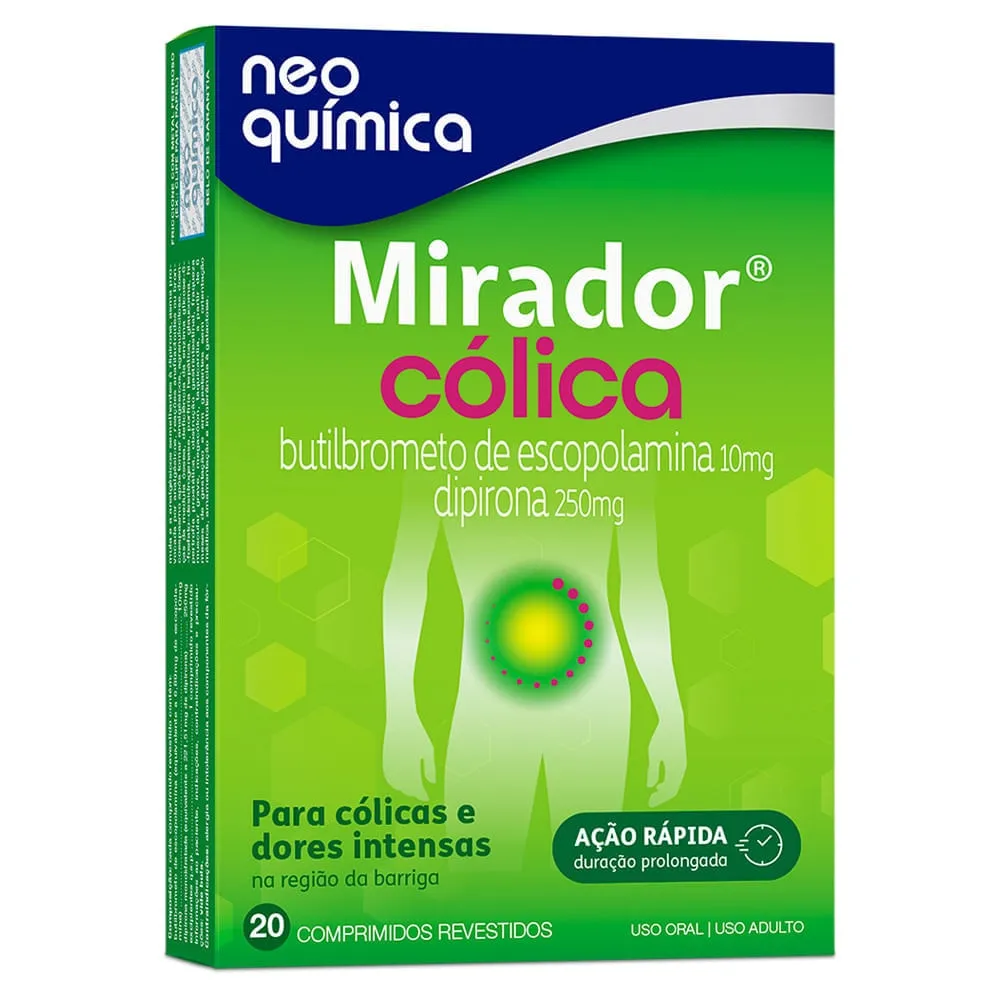 Mirador Cólica Neo Química 10+250mg | Com 20 Comprimidos