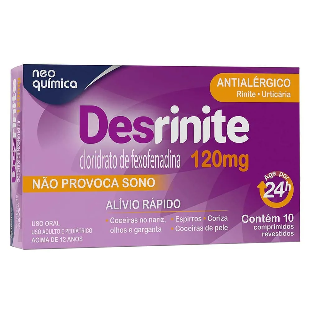 Desrinite Neo Química 120mg | Com 10 Comprimidos