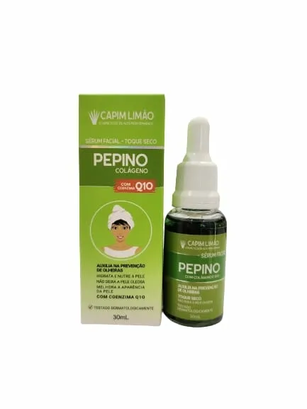 Sérum Facial Pepino com Colágeno Capim Limão