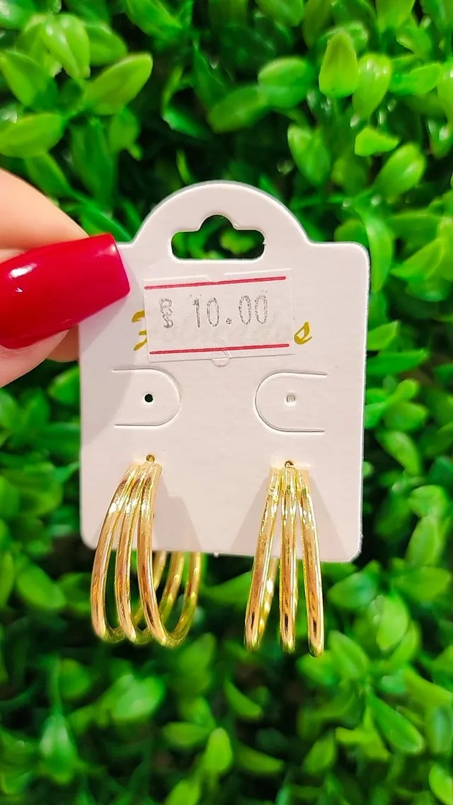 Brinco Dourado Argolas V1