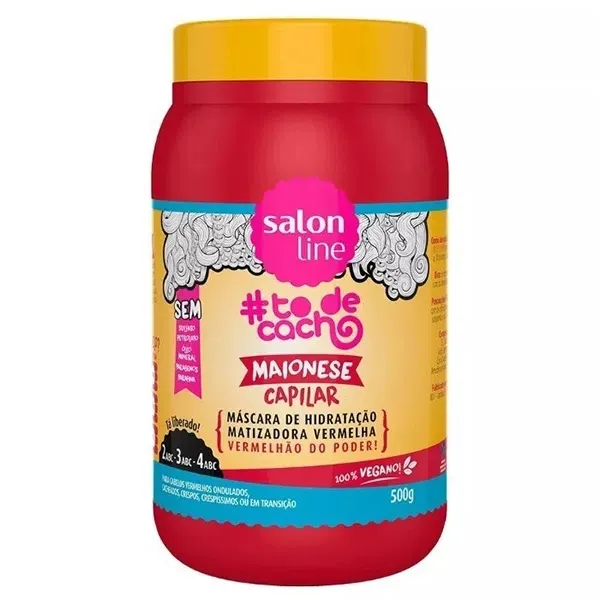 Maionese Capilar Matizadora Vermelho 500g Salon Line