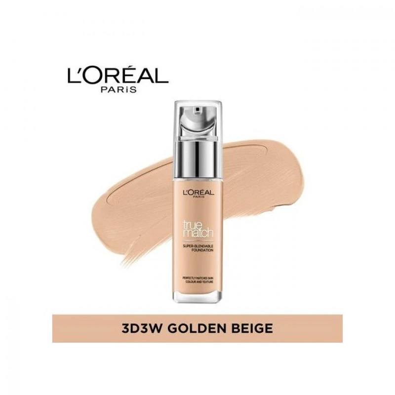 L'oreal Paris True Match Liquid Foundation Cor 3D/3W Golden Beige