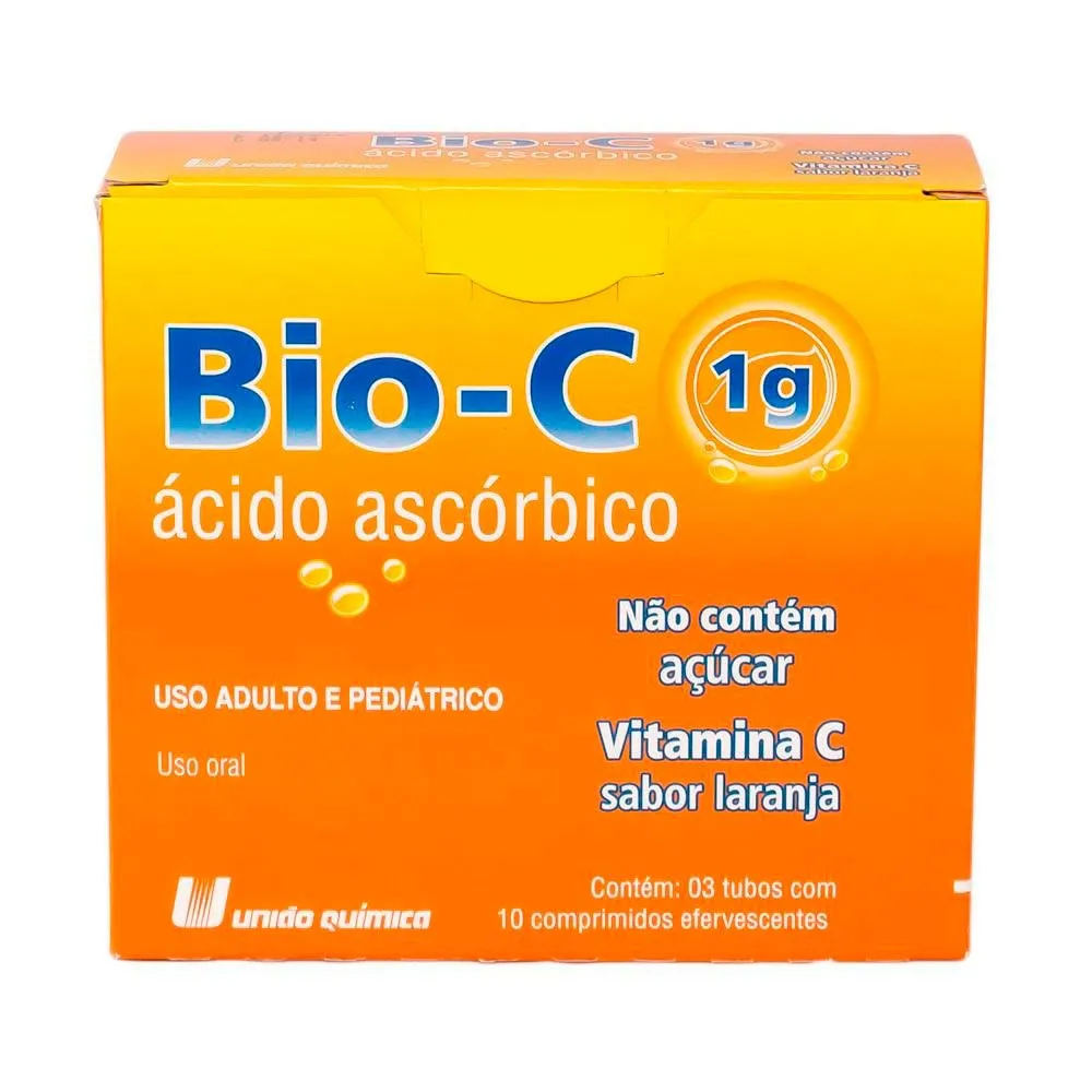 Bio C 1g Laranja 30 Comprimidos Efervescentes
