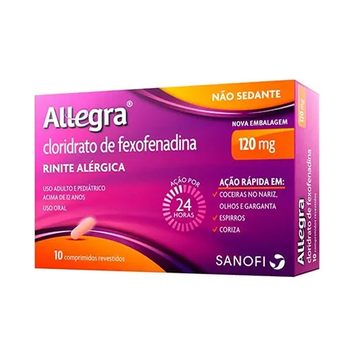 Allegra 120mg 10 Comprimidos Revestidos
