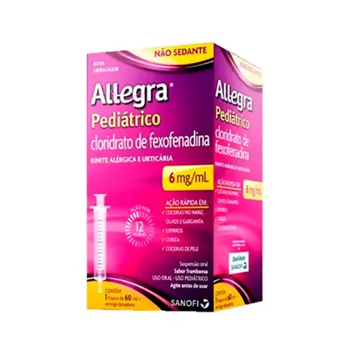 Allegra Pediátrico 6mg/ml Frasco 60mL + Seringa Dosadora