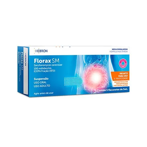 Florax SM 5 Flaconetes De 5mL Pediátrico Hebron Referência