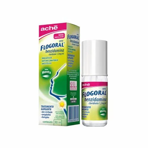 Flogoral Colut Neb Fr 30Ml Sb Menta Cloridrato De Benzidamina Ache