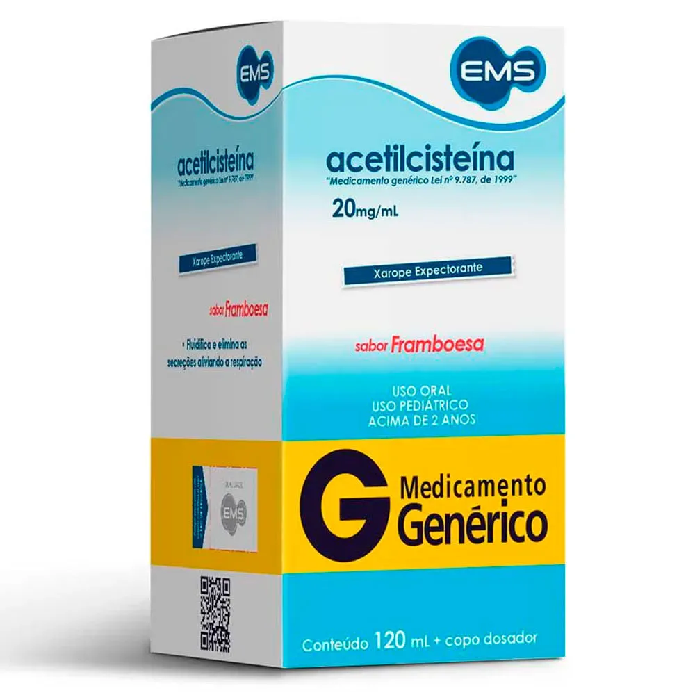 Acetilcisteina 20mg/mL Xarope Infantil 120mL Xarope