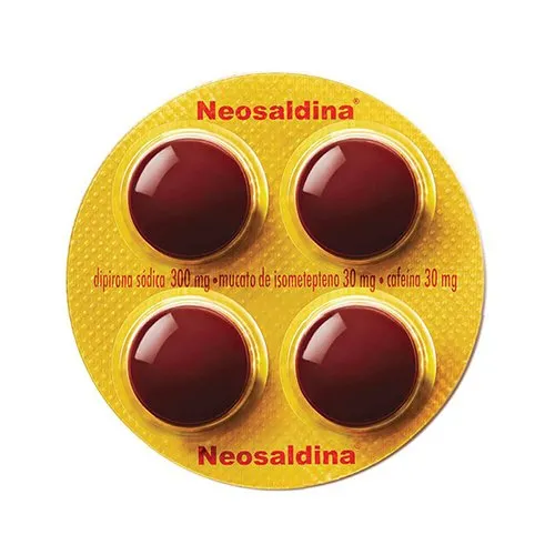 Neosaldina 300+30+30mg 4 Drágeas Dipirona+Mucato De Isometepteno+Cafeína