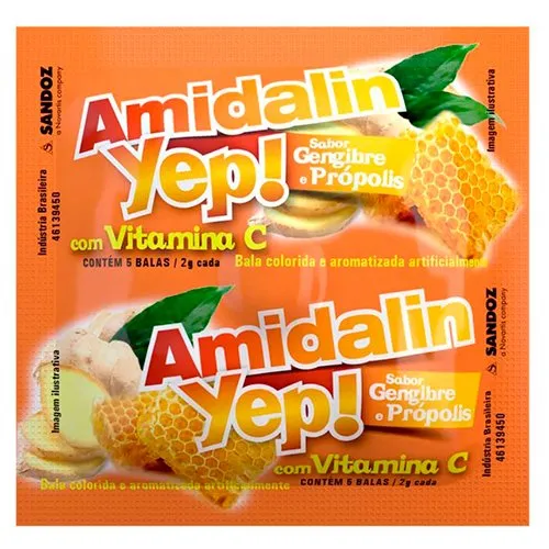 Amidalin Yep Pastilhas Sabor Gengibre