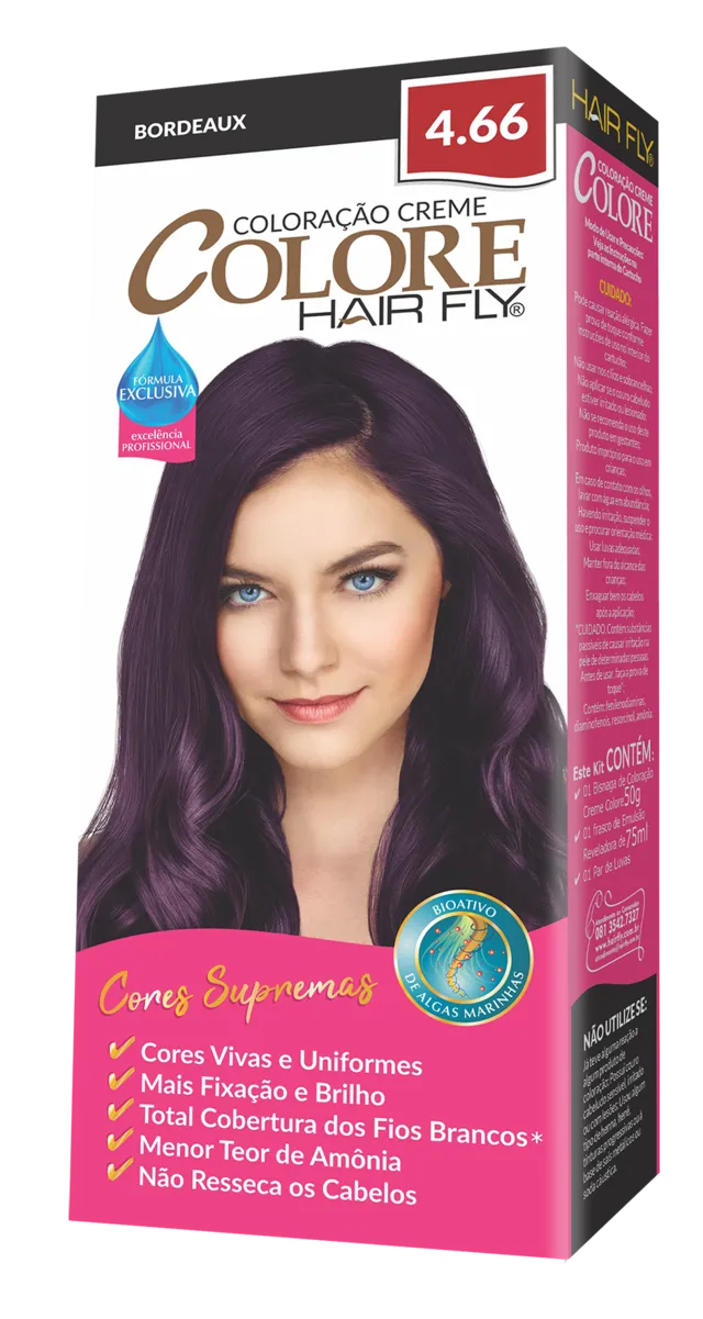 COLORACAO COLORE HAIR FLY 4.66 BORDEAUX