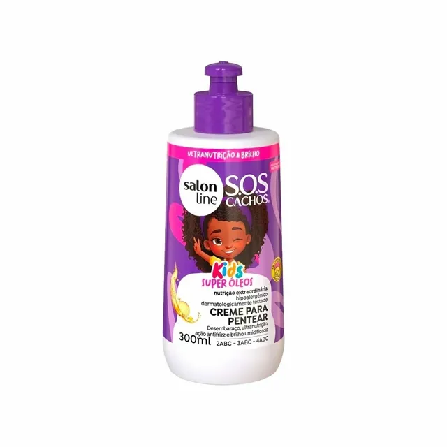 Creme Para Pentear SOS Cachos Kids Nutrição em Ação 300ml - Salon Line