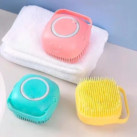 Esponja de Silicone Para Banho Corpo e Rosto Com Dispenser Q Bela Manuela!