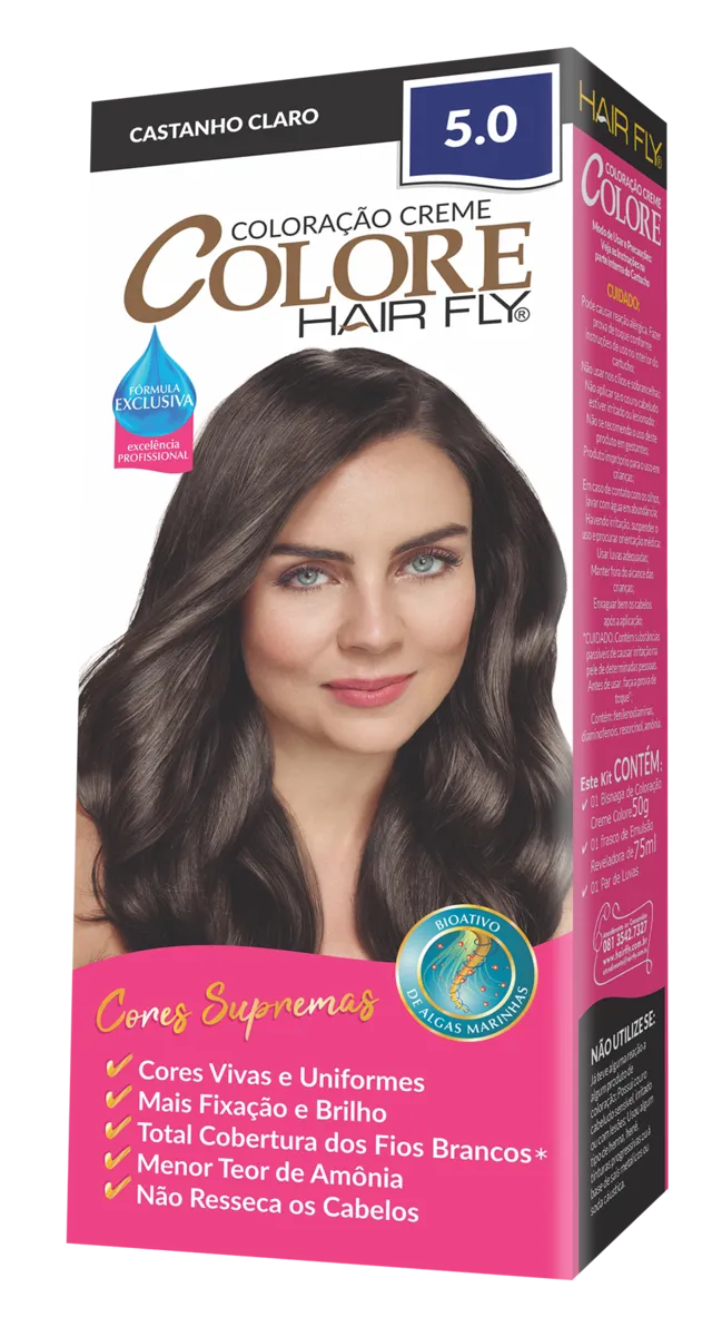COLORACAO COLORE HAIR FLY 5.0 CASTANHO CLARO