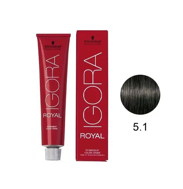 Coloração 5-1 Schwarzkopf Igora Royal 60ml Castanho Claro Cinza