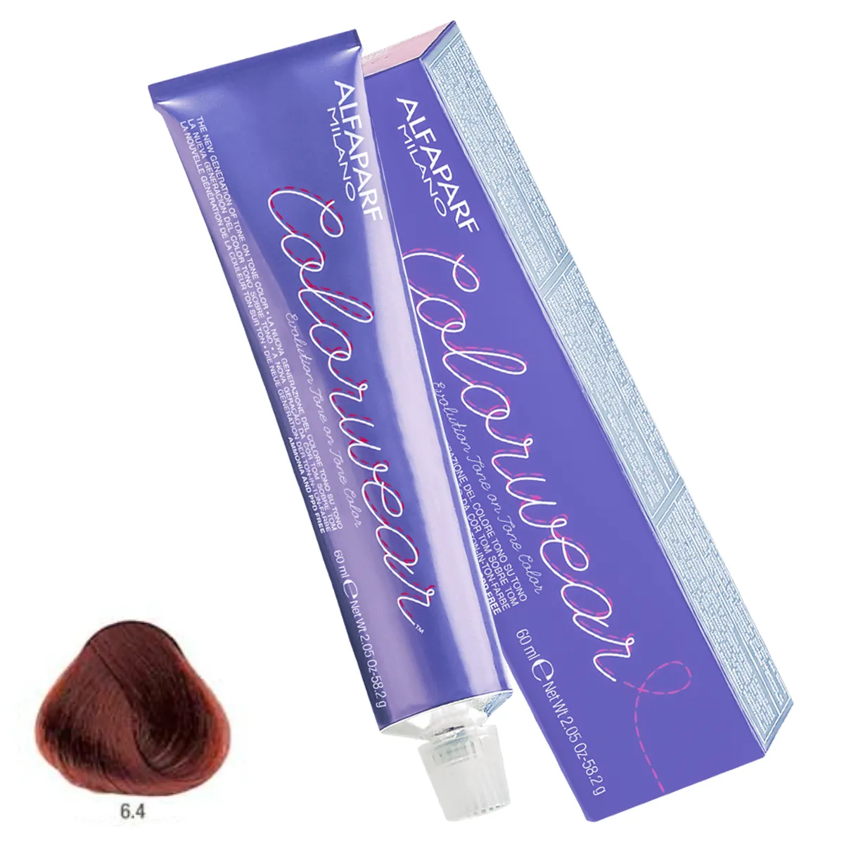 Tonalizante Color Wear 60ml Alfaparf 6.4 Louro Escuro Cobre