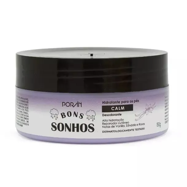Hidratante Para Os Pés Calm Desodorante Bons Sonhos Porán 150g