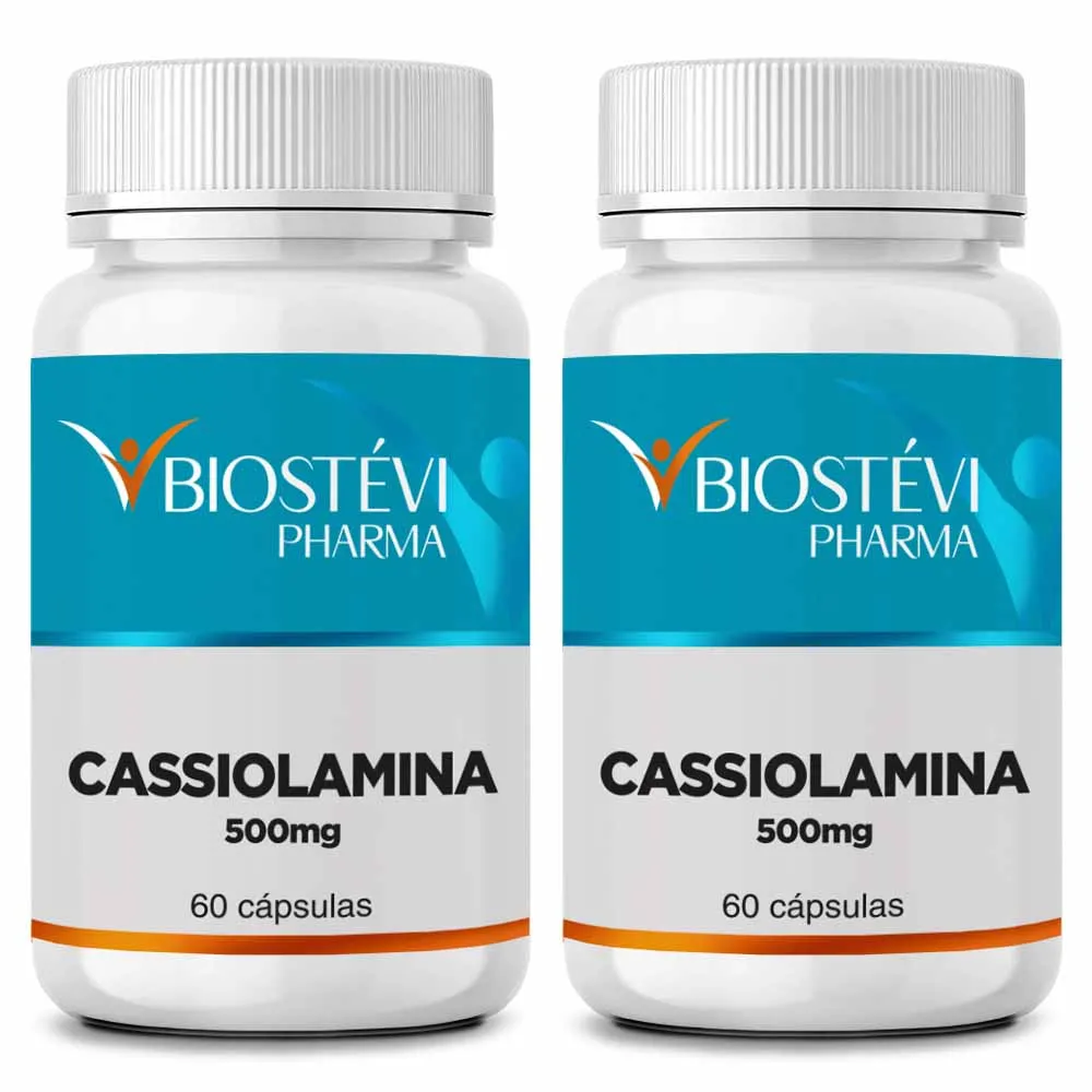 Kit 2 potes cassiolamina 500mg 60 cápsulas