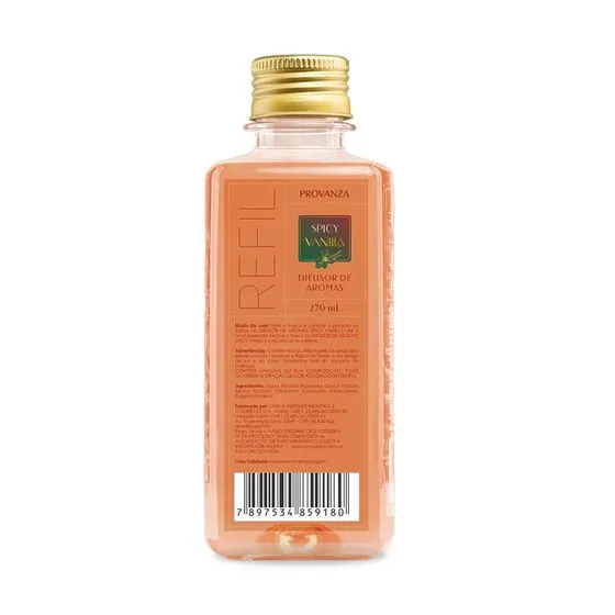 Refil Difusor De Ambiente Spicy Vanilla 270Ml Provanza