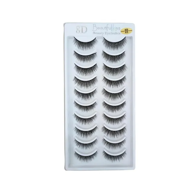 Cílios Postiços Beautiful Kiss 10 Pares 8D Modelo Premium
