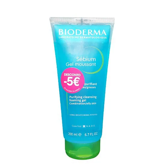 Bioderma Sébium Gel Moussant 200ml Com Desconto De 5€