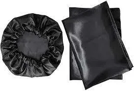 TOUCA E FRONHA PRETA ANTI-FRIZZ SANTA CLARA