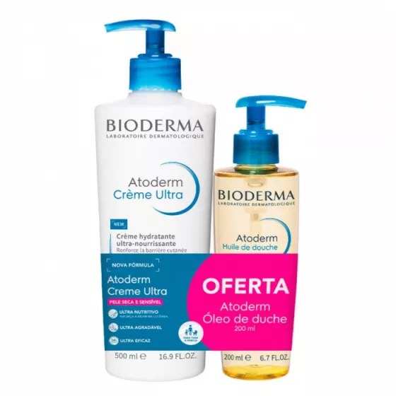 Bioderma Atoderm Creme Ultra 500ml + Atoderm Óleo De Duche 200ml
