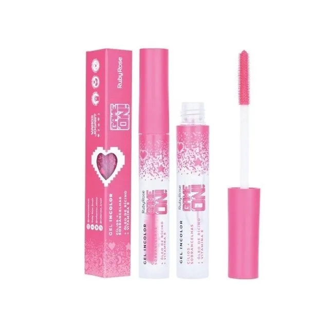 Gel Incolor Cilios + Sobrancelhas Game On Hb509 Ruby Rose