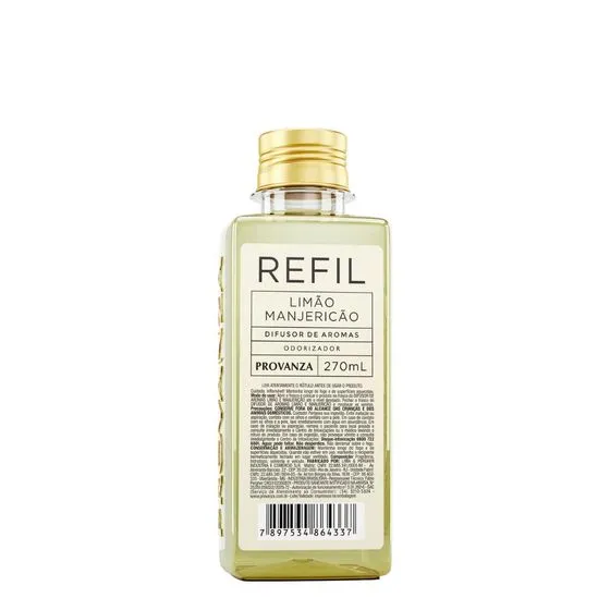 Refil Difusor De Ambiente Limão E Manjericão 270Ml Provanza