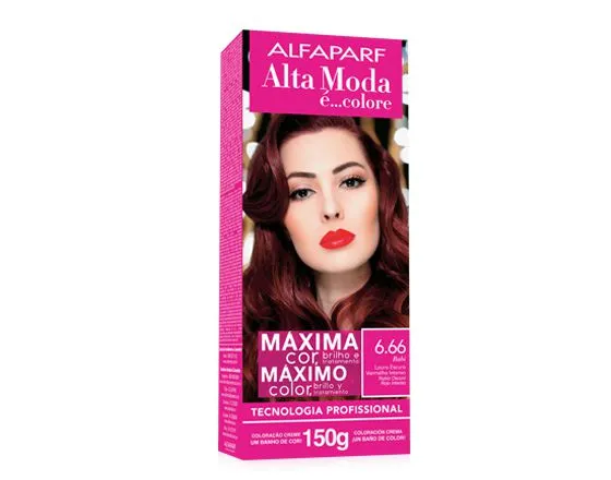 Tintura para Cabelo Alta Moda E Colore 6.66 60G