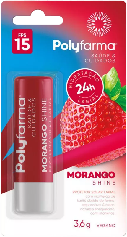 Protetor Labial Morango F15 3,6G Polyfarma
