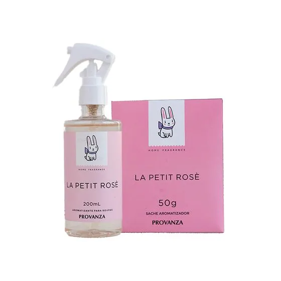 Kit La Petite Rose Aromatizante P/ Roupas E Sache Aromatizador Provanza