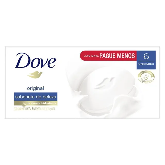 Sabonete em Barra Original Pacote com 6 Unidades 90G - Dove 