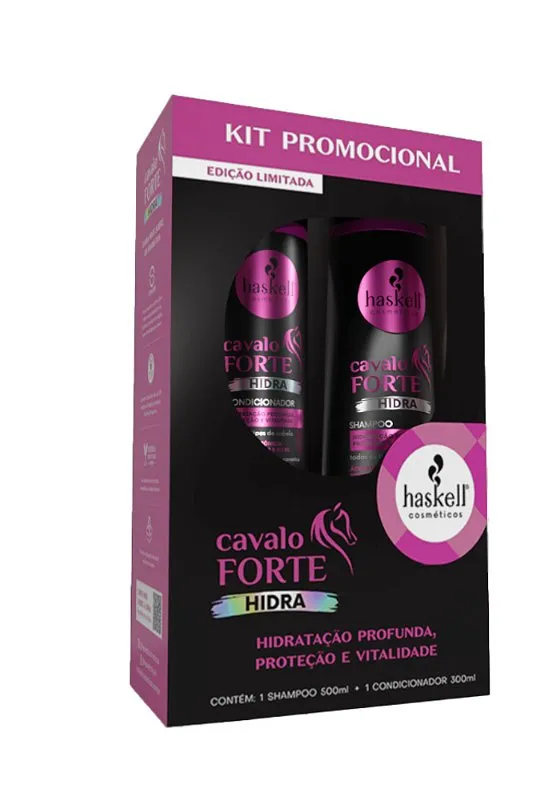 Kit Shampoo E Condicionador Hidra Cavalo Forte Haskell 500Ml