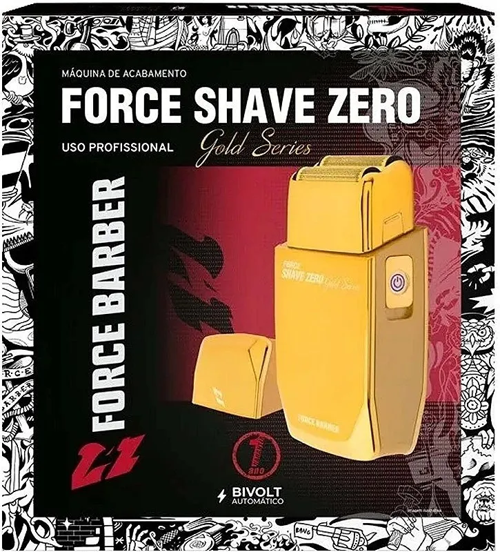 MQ Forcer Barber Máquina de Acabamento Forcer Shave Zero Gold Bivolt