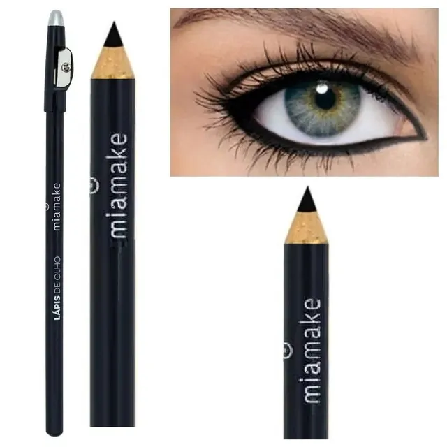 Lápis de Olho Preto com Apontador Mia Make