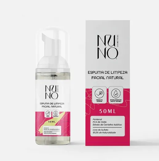 Espuma de Limpeza Facial Natural Nuno Cosméticos