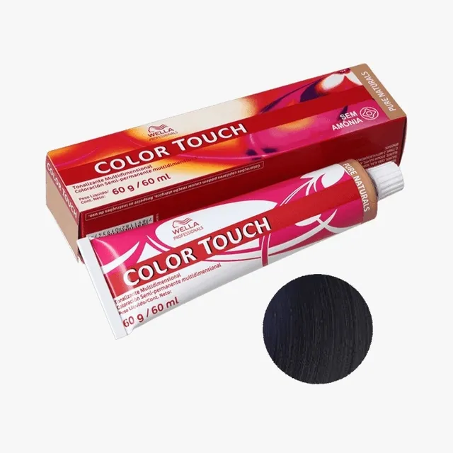 Tonalizante Wella Color Touch Rich Naturals 2.8 Preto Azulado 60g