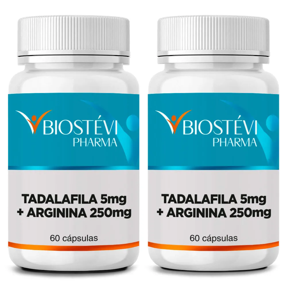 Kit 2 Potes Tadalafila Com Arginina 60 Cápsulas