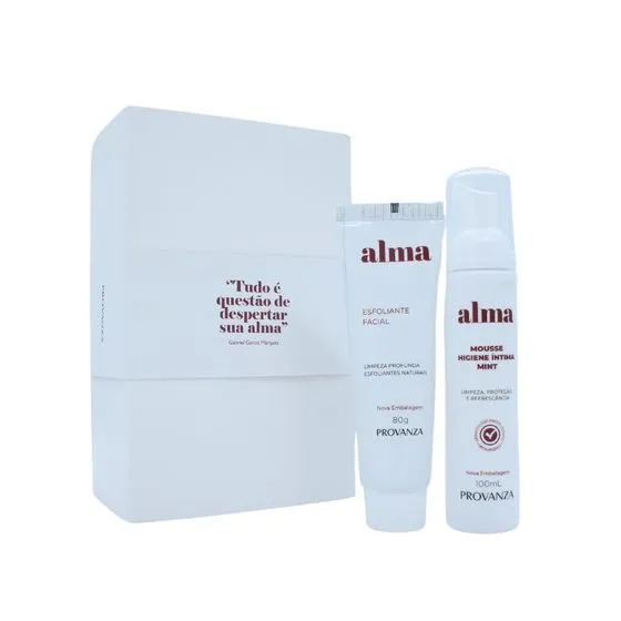 Kit Alma Mousse de Limpeza Facial e Esfoliante Facial Provanza