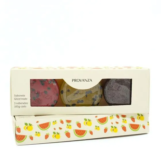 Kit de Sabonete Glicerinado Frutas 300g Provanza