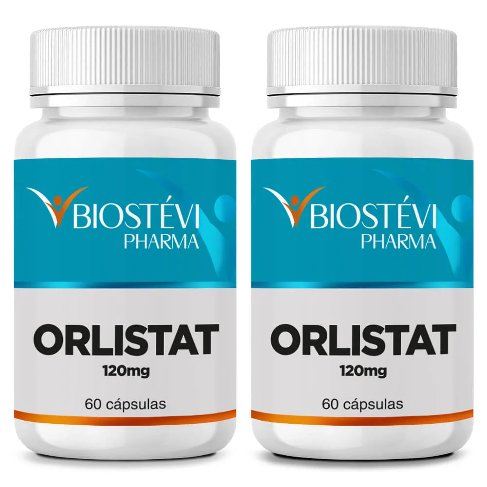 Kit 2 potes orlistate 120mg 60 cápsulas