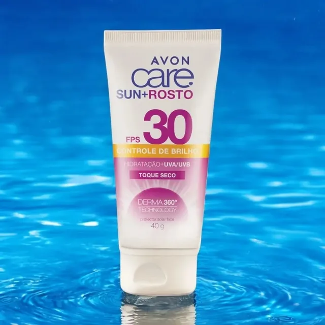 Protetor Solar Sun + Rosto FPS 30 Avon Care 40g