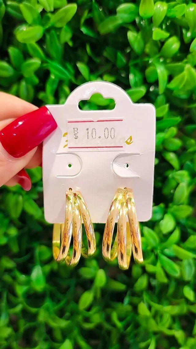 Brinco Dourado Argolas V2